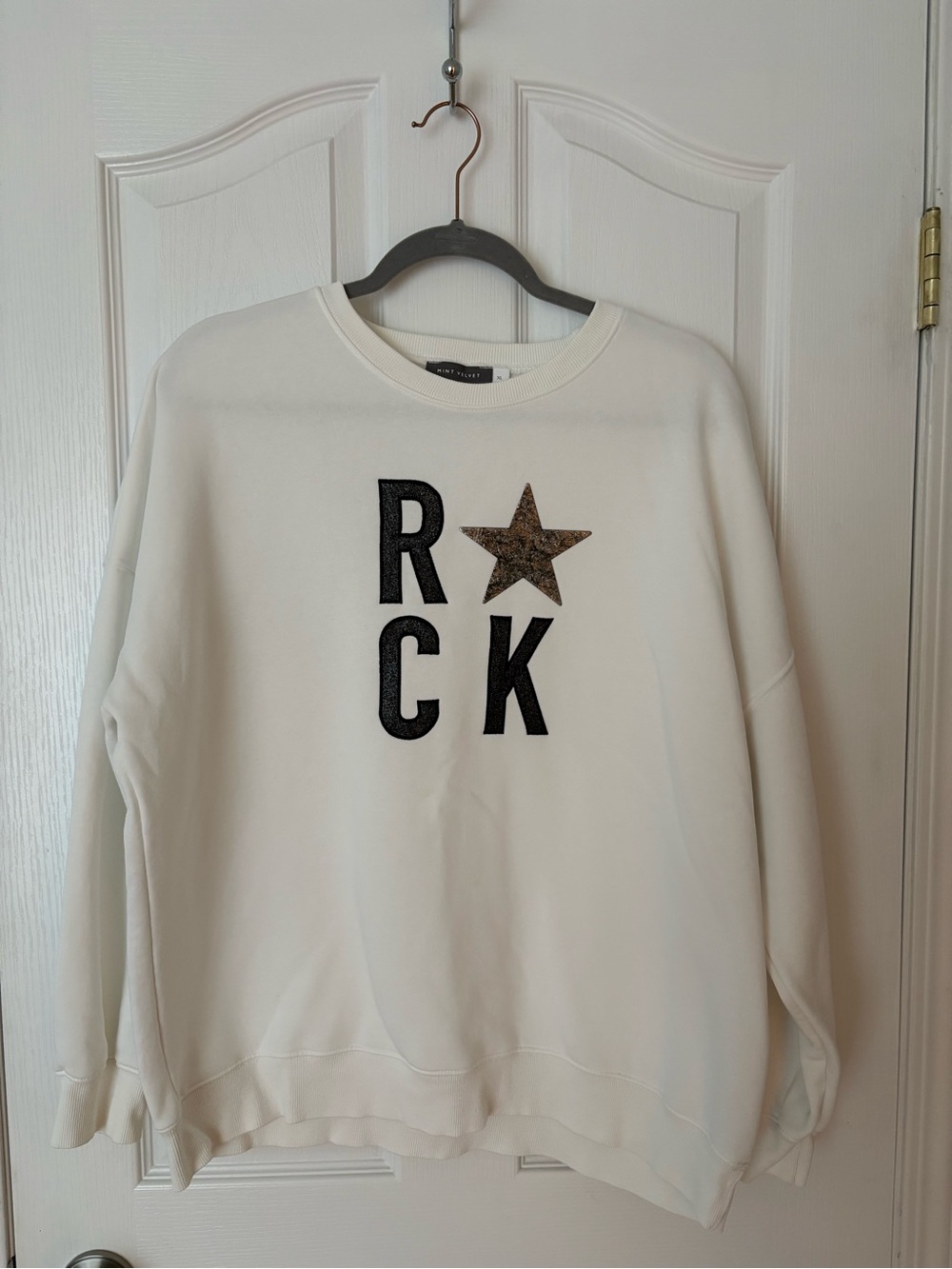 Mint Velvet Off White ROCK Sweatshirt